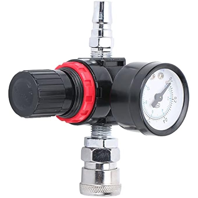 EUJGOOV AIR PRESSURE REGULATOR, METAL CONSTRUCTION, MAINTAINS CONSTANT PRESSURE FOR SPRAY GUNS, SIMPLE INSTALLATION WITH LOCKING ADJUSTMENT FOR AND PROFESSIONALS - Image 3